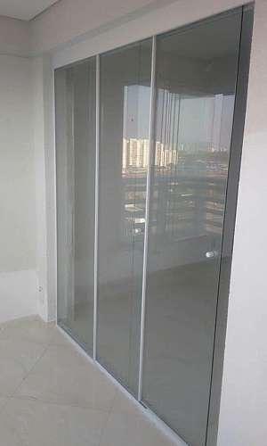 Porta de vidro temperado de correr Porta de vidro temperado de correr